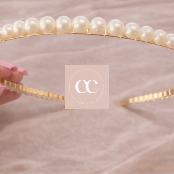 Golden Pearl Aliceband 4