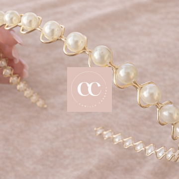 Golden Pearl Aliceband 1
