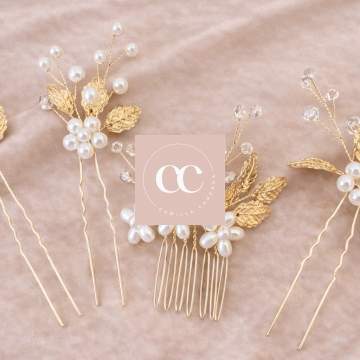 Golden Flower Pearl 4 Piece Set